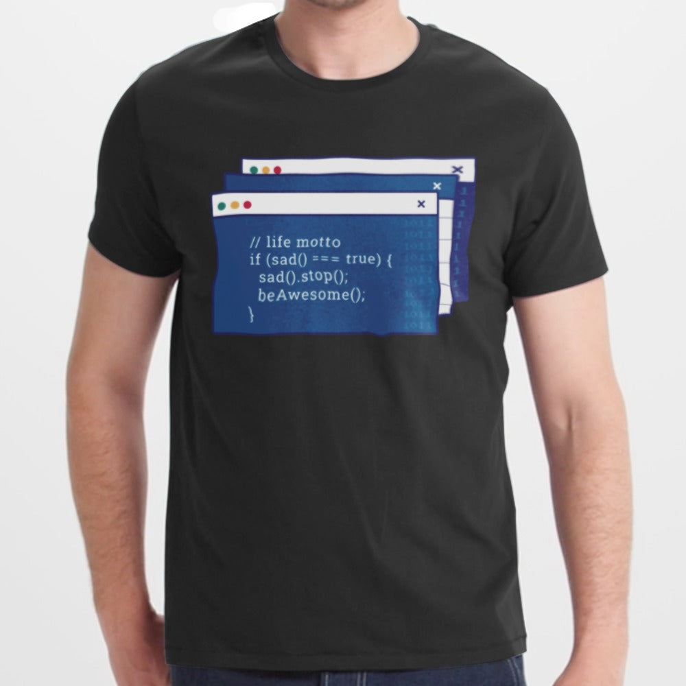 Life Motto If Sad Stop Be Awesome Graphic T-Shirt product