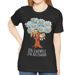 Cat and Sheep Wool Blend Funny Graphic T-Shirt product