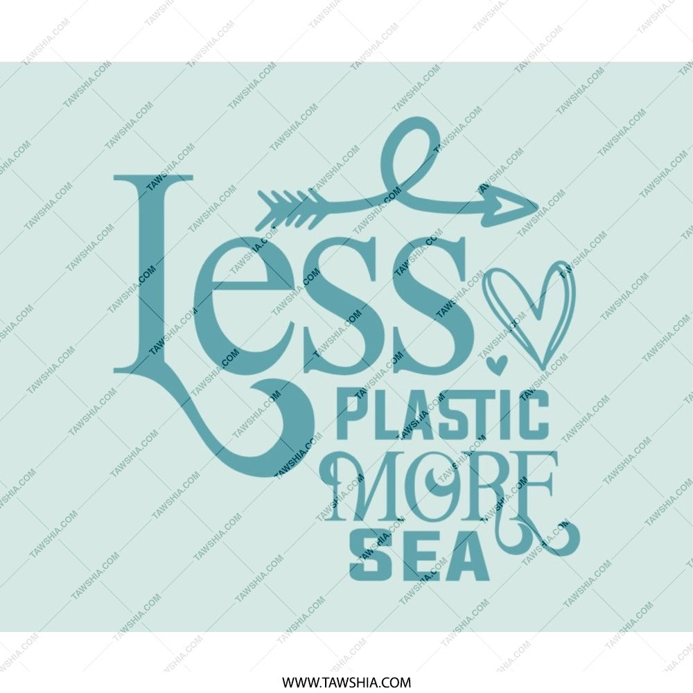 Less Plastic More Sea Mouse Pad, Ocean Lover Gift, Environmental Awareness, Sea Turtle Conservation, Go Green Decor, Eco Friendly Present - Tawshia