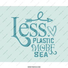 Less Plastic More Sea Mouse Pad, Ocean Lover Gift, Environmental Awareness, Sea Turtle Conservation, Go Green Decor, Eco Friendly Present - Tawshia