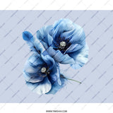 Blue Poppy Mouse Pad, Floral Mousepad, Flower Desk Mat, Computer Accessory, Office Decor, Gift For Her, Aesthetic Mousepad, Cute Mouse Pad - Tawshia