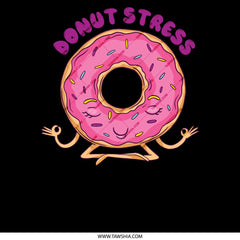 Donut Stress Graphic Tee Funny Illustrated Product