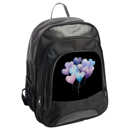 Heart Balloons Backpack, Watercolor Heart Balloons Design, Cute Heart Balloons Backpack for School, Travel, Everyday Backpack - Tawshia