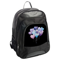 Heart Balloons Backpack, Watercolor Heart Balloons Design, Cute Heart Balloons Backpack for School, Travel, Everyday Backpack - Tawshia