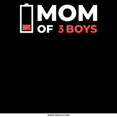 Low Battery Mom of Three Boys Shirt product