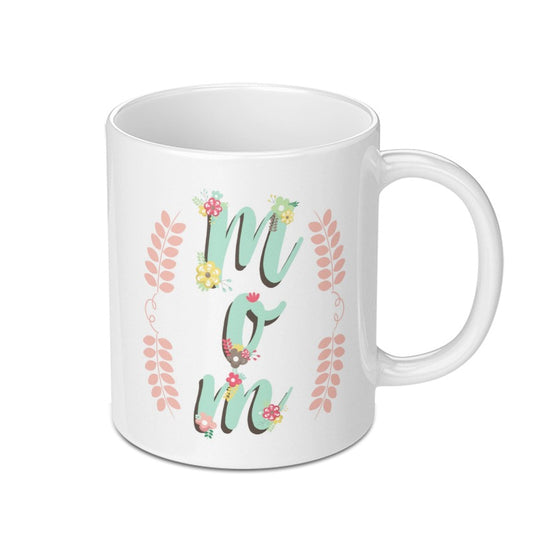 Floral Mom Mug, Mother's Day Gift, Cute Mom Mug, Flower Mug, Gift For Her, Birthday Gift, Mom Gift Idea - Tawshia