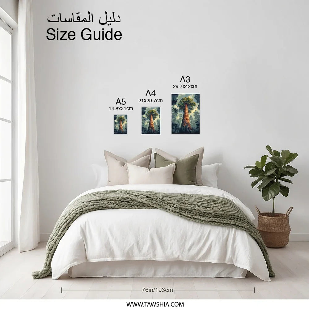 Redwood Tree Photographic Print, Forest Art Print, Nature Wall Decor, California Sequoia Print, Tall Trees Print, National Park Poster - Tawshia