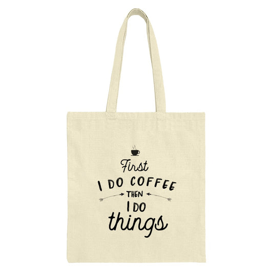 Coffee First Tote Bag, Funny Coffee Lover Gift, Motivational Tote, Coffee Addiction Bag, Cute Gift Idea, Everyday Tote Bag - Tawshia