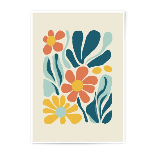 Abstract Floral Photographic Print, Botanical Art Print, Flower Wall Art, Colorful Home Decor, Trendy Wall Decor, Flower Power - Tawshia