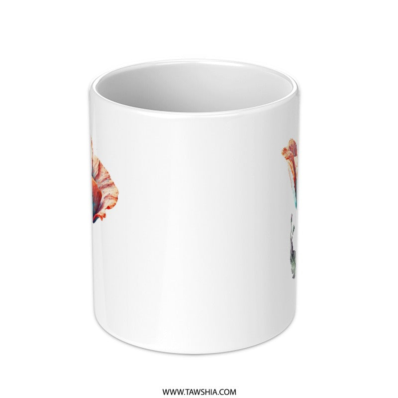 Colorful Floral Mug, Poppy Flower Cup, Watercolor Art, Unique Gift, Tea Coffee Mug, Pretty Mug - Tawshia