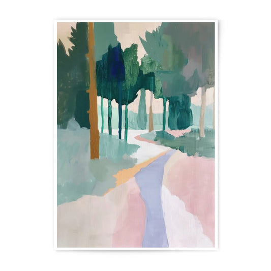 Abstract Forest Photographic Print, Pastel Landscape Art, Modern Wall Decor, Nature Photography, Home Decor Prints, Stylish Art Print - Tawshia