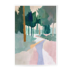 Abstract Forest Photographic Print, Pastel Landscape Art, Modern Wall Decor, Nature Photography, Home Decor Prints, Stylish Art Print - Tawshia
