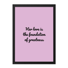 Love Foundation Wall Art, Inspirational Quote Print, Home Decor, Feminist Art, Gift for Her, Motivational Poster, Black Frame Option - Tawshia