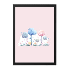 Floral Garden Wall Art, Pastel Flower Print, Dreamy Landscape Art, Nursery Decor, Home Decor, Whimsical Art Print (139 characters) - Tawshia