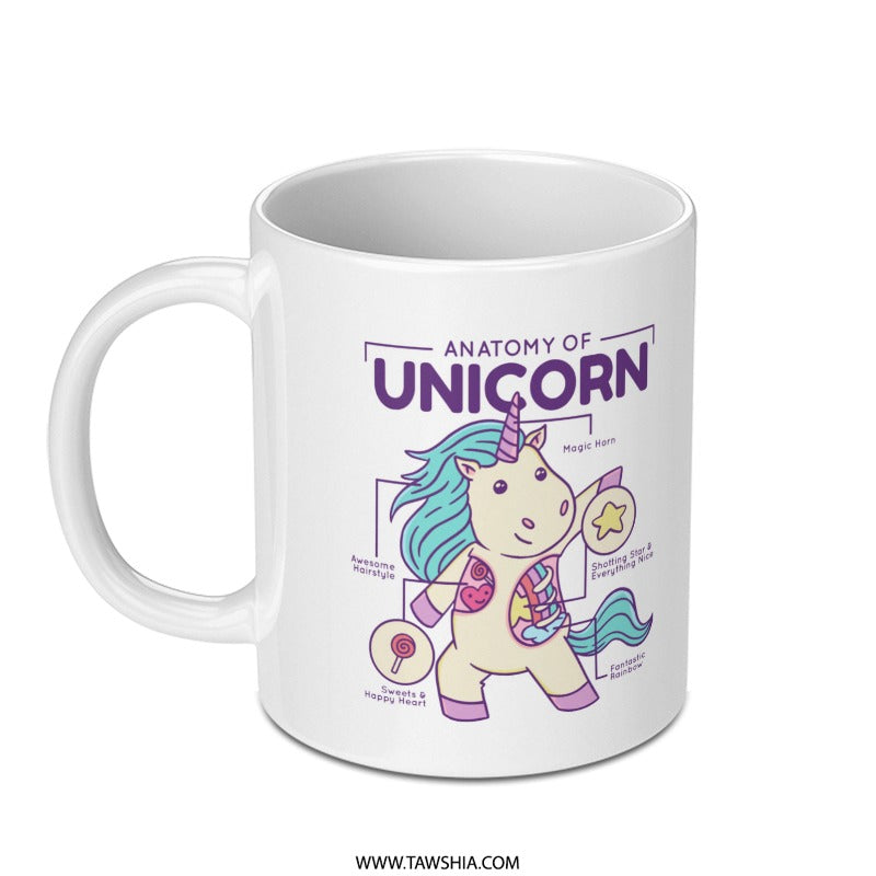 Anatomy of Unicorn Illustrated Design Mug product