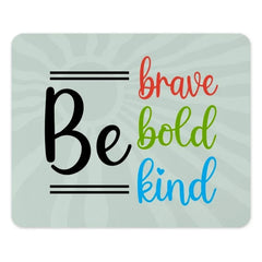 Brave Bold Kind MousePad, Inspirational Quote Mousepad, Motivational Decor Mousepad, Positive Affirmation Office Decor, Gift Idea Mouse Pads - Tawshia