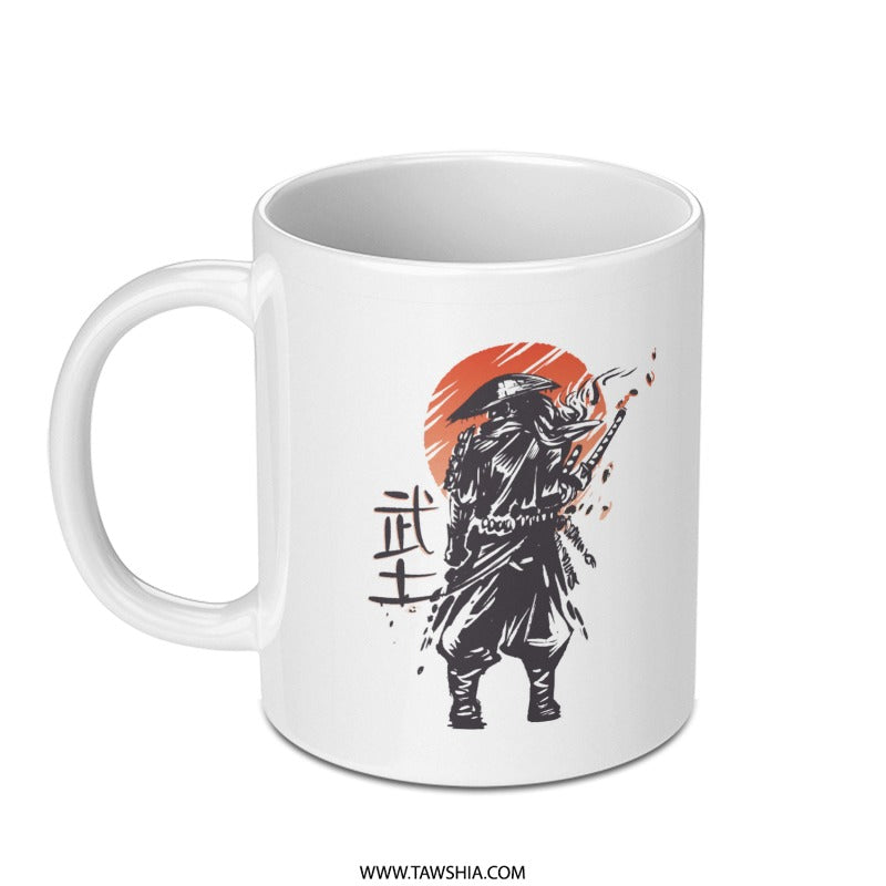 Samurai Warrior in Sunlight Design Mug product type