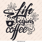 Life Begins After Coffee Pinback Button, Coffee Lover Gift, Caffeine Addict, Funny Coffee Pin, Sarcastic Badge, Coffee Addict Button - Tawshia