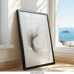 Abstract Smoke Wall Art, Minimalist Line Art Print, Modern Home Decor, Fine Art Wall Decor, Stylish Contemporary Art - Tawshia