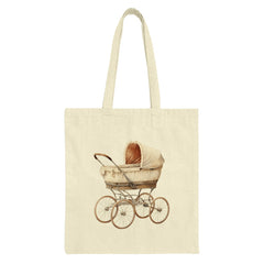Vintage Pram Tote Bag, Antique Baby Carriage Design, Elegant Shopping Bag, Stylish Everyday Tote, Unique Gift Idea - Tawshia