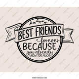 Best Friends Forever Mouse Pad, Funny Friendship Quote Gift, Unique Office Desk Accessory, Sarcastic Bestie Present - Tawshia