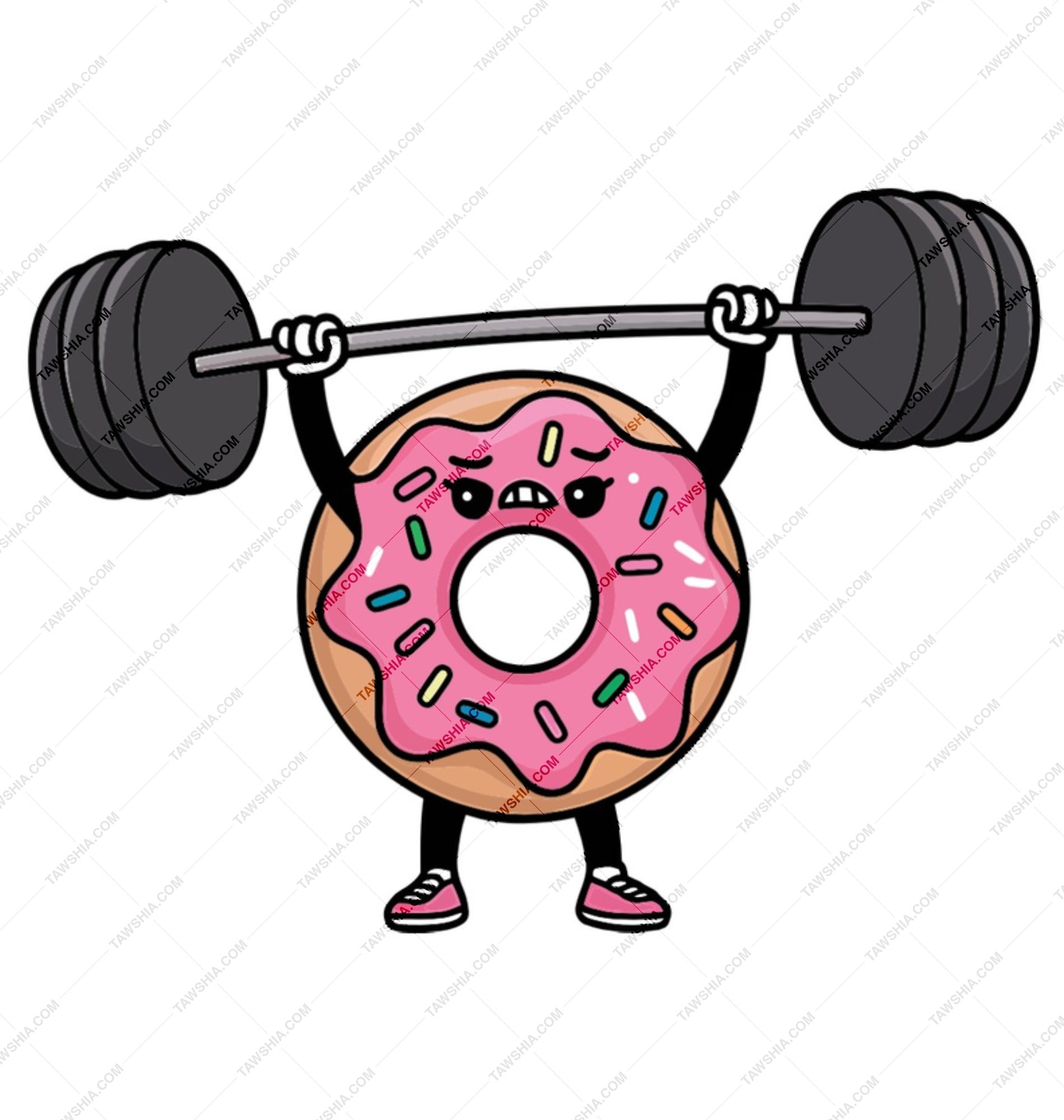 Funny Donut Mug, Weightlifting Mug, Gym Mug, Coffee Mug, Cute Mug, Gift for Gym Lover, Unique Mugs, Novelty Mugs, Ceramic Mug - Tawshia