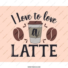 I Love To Love Latte Mouse Pad, Coffee Lover Gift, Unique Desk Accessory, Office Decor, Latte Art Design, Work From Home Essential - Tawshia