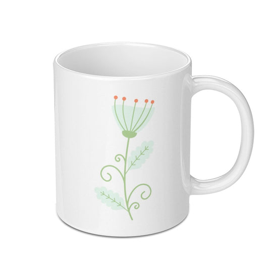 Floral Mug, Dandelion Mug, Botanical Mug, Flower Mug, Cute Mug, Coffee Mug, Tea Cup, Nature Mug, Plant Lover Gift, Unique Mug, Gift for Her - Tawshia