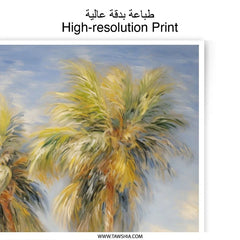 Tropical Palm Tree Photographic Print, Beach Decor Art, Coastal Wall Art, Summer Vibes Print, Impressionistic Style Palm Trees, Fine Art - Tawshia