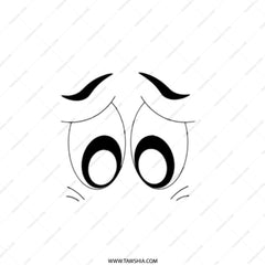 Sad Eyes Pocket Mirror, Cartoon Face Mirror, Portable Makeup Mirror, Cute Pocket Mirror, Expression Mirror, Emoji Mirror, Purse Mirror - Tawshia