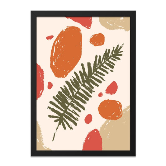 Abstract Fern Wall Art, Botanical Print, Modern Art Print, Boho Decor, Earthy Tones Wall Art, Minimalist Wall Decor, Living Room Decor - Tawshia