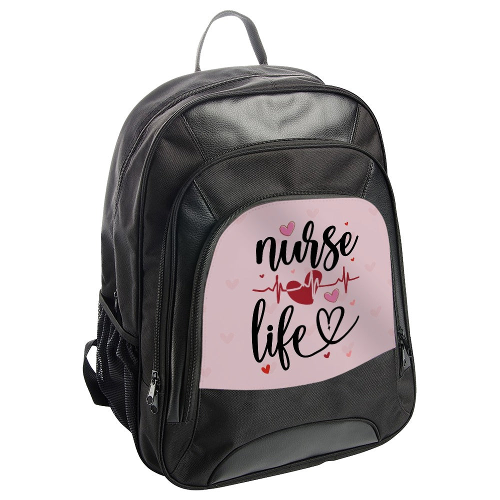 Nurse Life Backpack, Medical Professional Backpack, Heartbeat Design Backpack, Nurse Gift Idea, Everyday BackPack - Tawshia