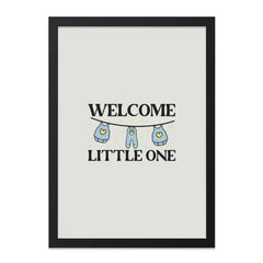Welcome Little One Wall Art, Nursery Decor, Baby Shower Gift, New Baby Gift, Baby Clothesline Art, Baby Room Wall Decor - Tawshia