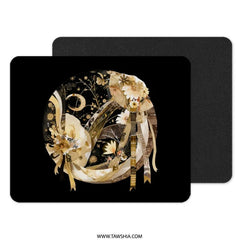 Elegant Floral Moon Mouse Pad, Bohemian Desk Decor, Celestial Computer Accessory, Aesthetic Workspace Gift, Unique Mousepad - Tawshia