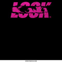 Bold Pink LOOK Graphic Design T-Shirt product type