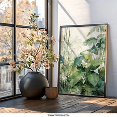 Tropical Leaves Wall Art, Botanical Print, Greenery Decor, Nature Wall Decor, Jungle Art Print, Exotic Plants Artwork, Home Decor - Tawshia