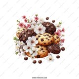 Cookies and Flowers Tote Bag, Cute Foodie Gift, Pastry Lover Present, Floral Cookie Design, Everyday Bag, Springtime Accessory - Tawshia