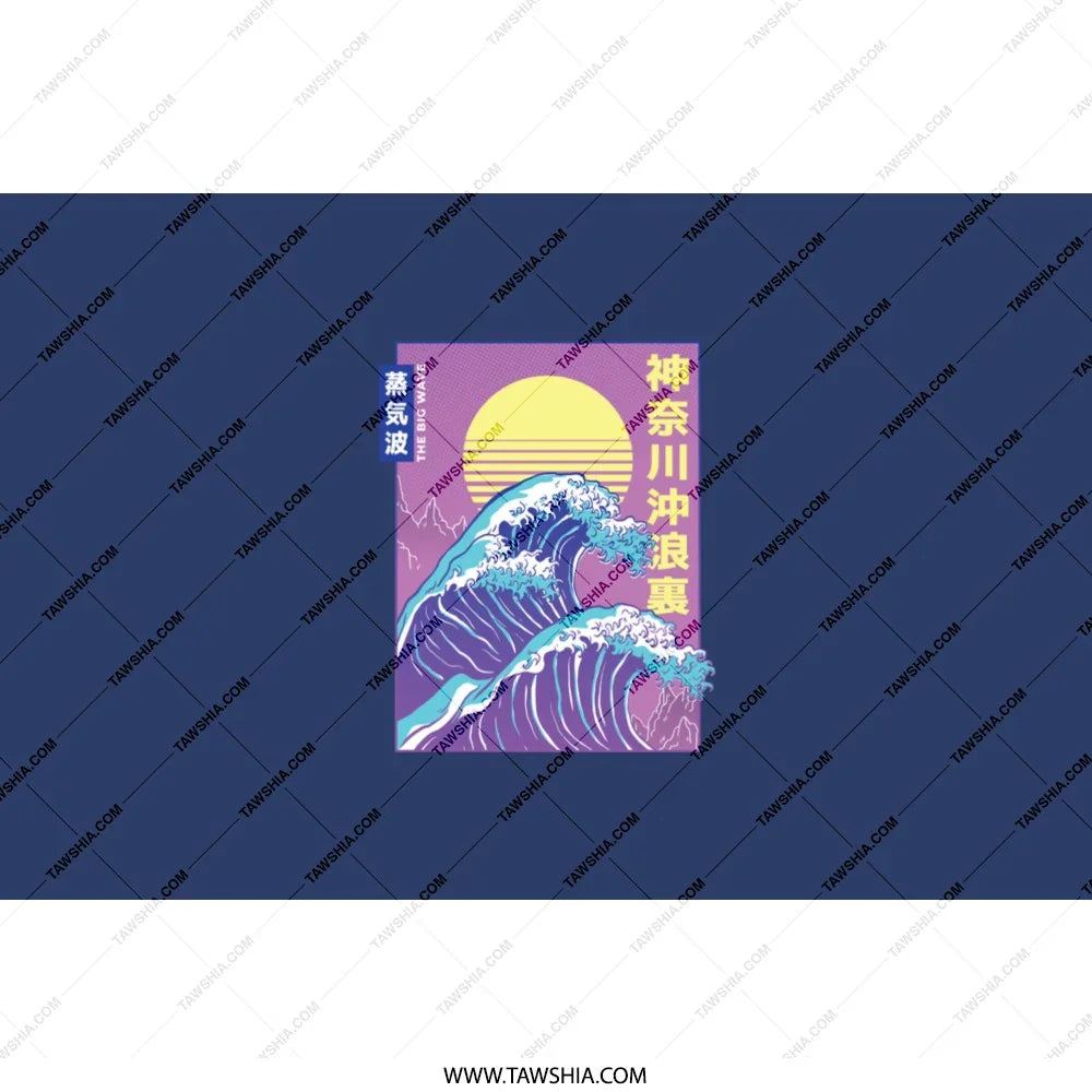 Kanagawa Wave Art with Crescent Moon product