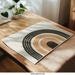 Minimalist Arch Photographic Print, Abstract Geometric Wall Art, Modern Home Decor, Beige Black Arches Art, Statement Print, Arch Poster - Tawshia