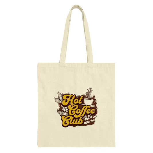 Hot Coffee Club Tote Bag, Coffee Lover Gift, Retro Coffee Design Tote, Everyday Tote Bag, Coffee Addict, Trendy Bag, Graphic Tote Bag - Tawshia
