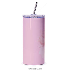 Arabic Mom Tumbler, Mother's Day Gift, Pink Watercolor Tumbler, Arabic Calligraphy, Best Mom Ever, Heart Tumbler, Gift For Mother - Tawshia