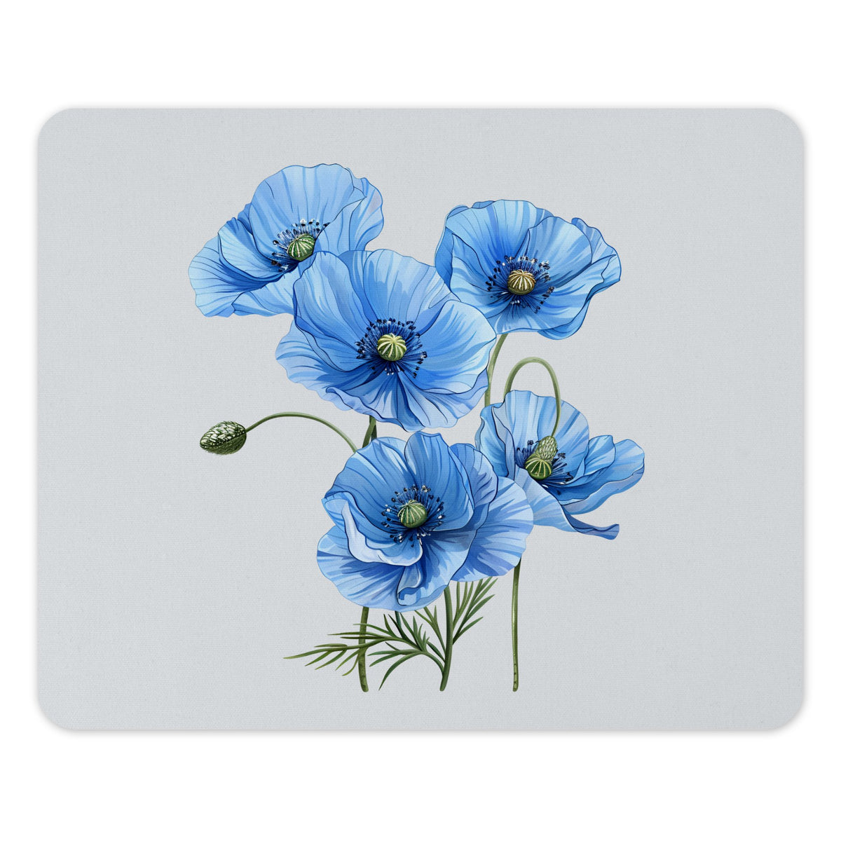 Blue Flower Cluster on Light Background product type