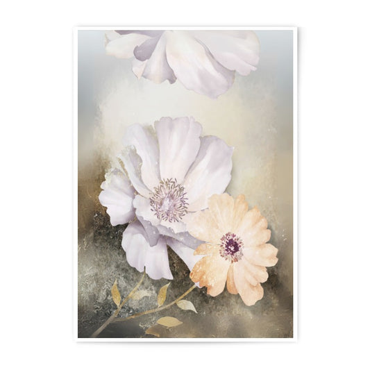 Floral Photographic Print, Watercolor Flower Art, Pastel Floral Print, Botanical Wall Decor, Elegant Flower Photography - Tawshia