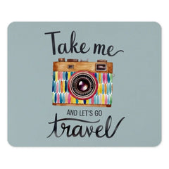 Camera MousePad, Travel Mouse Pad, Photography Lover Gift, Desk Accessory, Home Office Decor, Take me Travel Mousepad - Tawshia