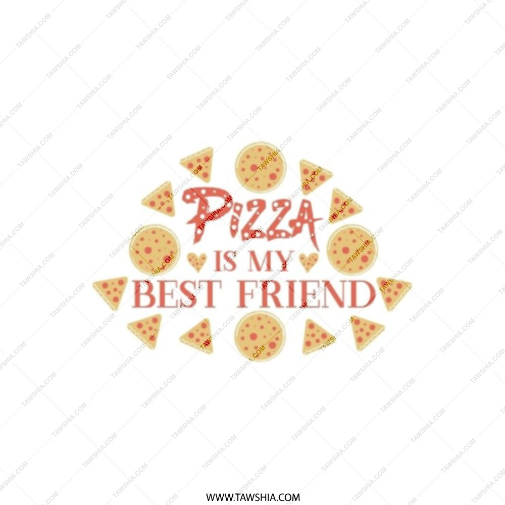 Pizza Is My Best Friend Pocket Mirror, Foodie Gift, Cute Mirror, Gift for Pizza Lover, Funny Compact Mirror, Best Friend Gift - Tawshia