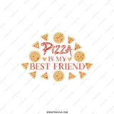 Pizza Is My Best Friend Pocket Mirror, Foodie Gift, Cute Mirror, Gift for Pizza Lover, Funny Compact Mirror, Best Friend Gift - Tawshia