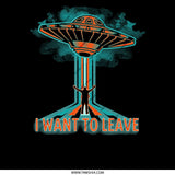 I Want To Leave UFO Alien Abduction Illustration product type