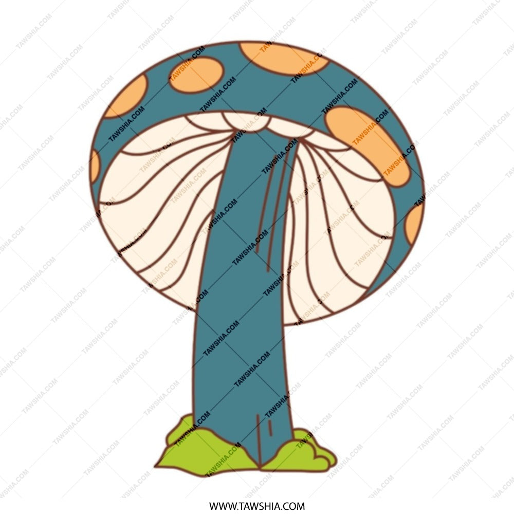Mushroom Tote Bag, Groovy Mushroom Art Tote, Funky Mushroom Design, Whimsical Mushroom, Mushroom Lover Gift, Nature Inspired, Trendy Tote - Tawshia