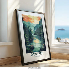 Daintree Rainforest Wall Art, Australian Landscape Print, Nature Artwork, Tropical Queensland Decor, Forest River Art, Travel Poster - Tawshia