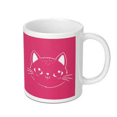 Adorable Cat Print Pink Mug for Cat Lovers product type